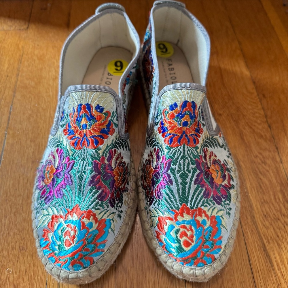 Fabiolas‎ Anthropologie Embroidered Multicolor Espadrilles